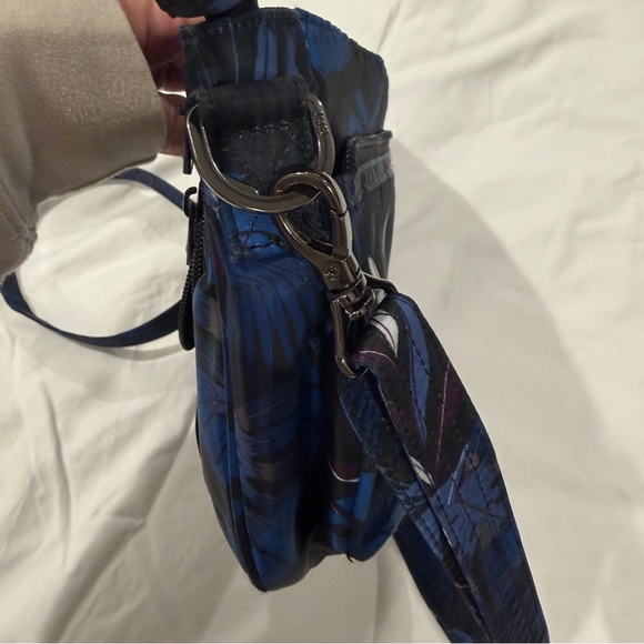 Lug Samba Crossbody Bag in Botanical Black and Blue pattern - Picture 7 of 9